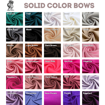 Solid Color Hair Bows
